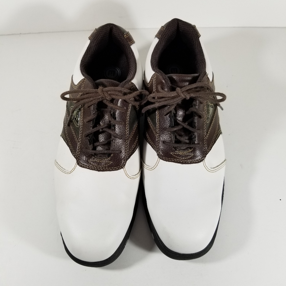 Etonic Golf Shoes Men's 8M Brown White Lace Up Excellent preowned Condition.